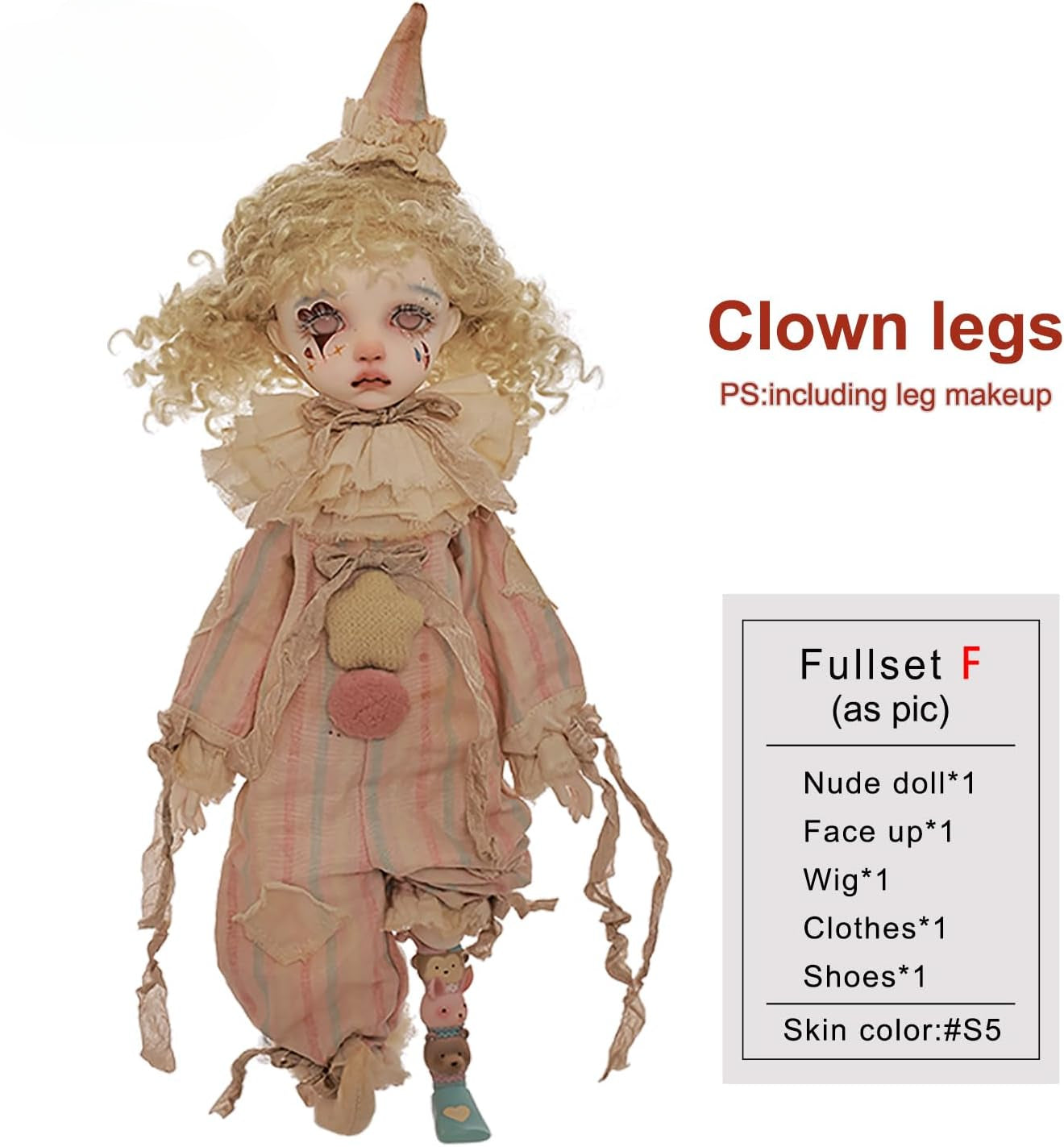Sekino 1/6 Bjd Doll Halloween Clown Style Party Ball Jointed Dolls Toys