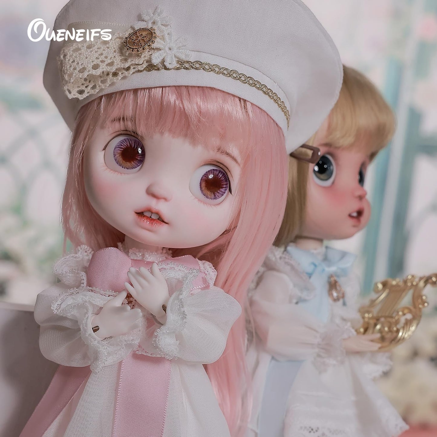 Lime Fullset D Bjd Doll 1/6 Big Head Open Mouth Expression Church Dress Style Gift Dolls for 15+ Year Old